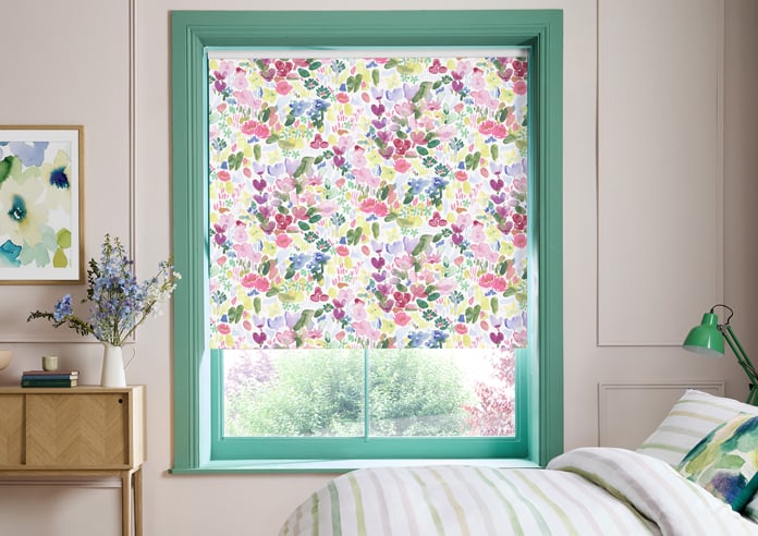 Bluebellgray Flora, Cerise - Roller Blind - Image 3